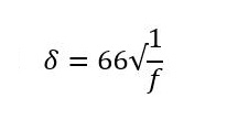 Simplified Skin Depth Equation