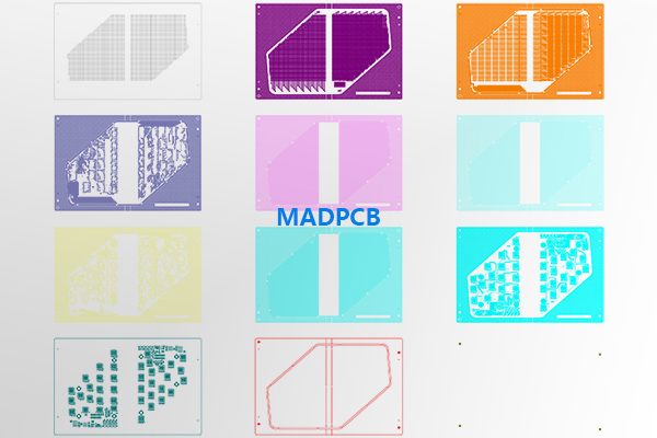 Gerber File of 8 Layer 2+4+2 HDI Rigid-Flex PCB for LED Display