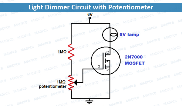 Light Dimmer Circuit with Potentiometer
