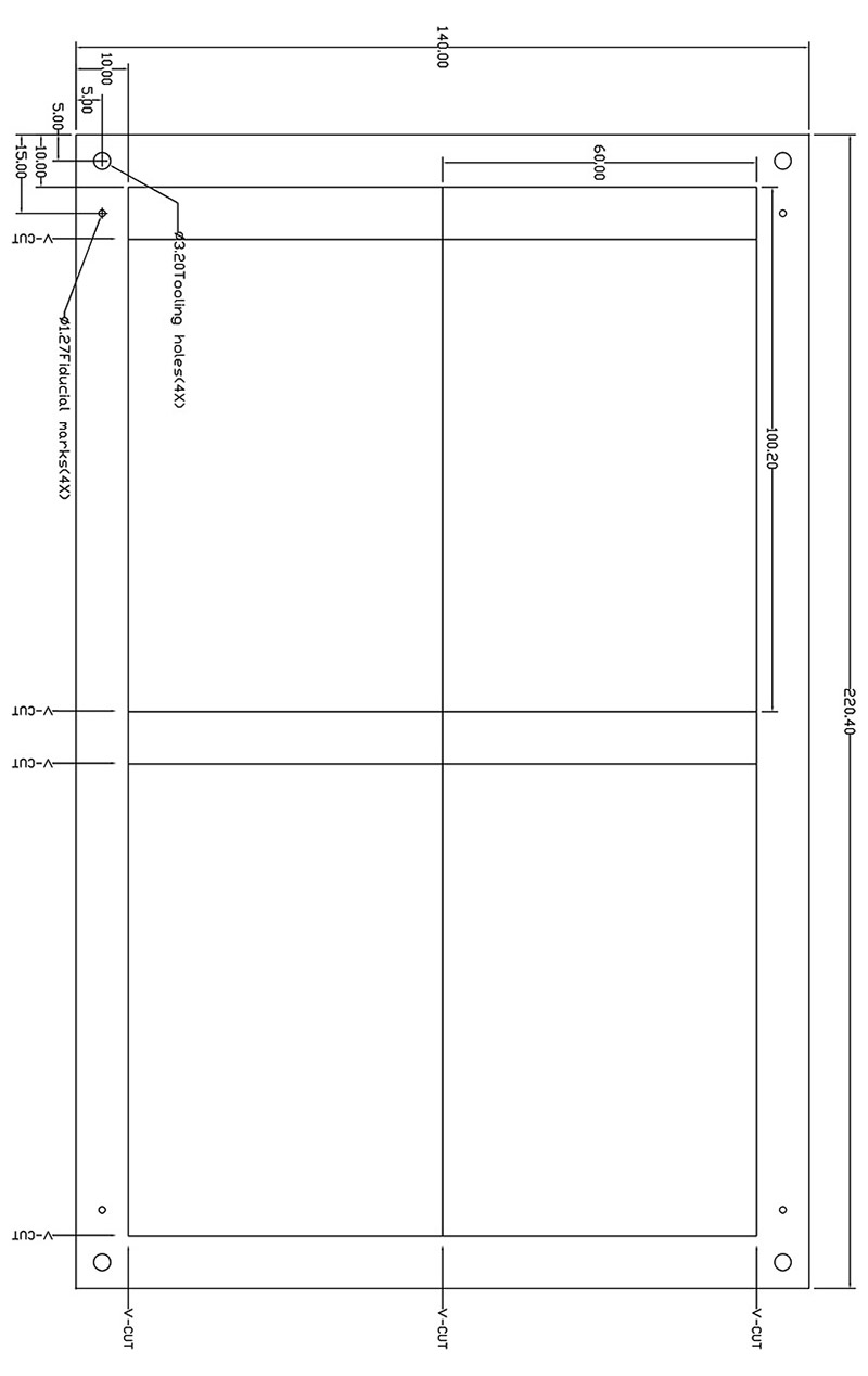 PCB Panelization with V-Cut Lines